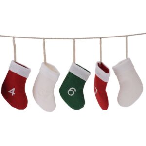 Adventný kalendár girlanda Vianočné ponožky