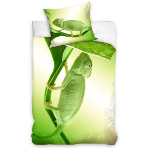 BedTex Bavlnené obliečky Zelený Chameleón
