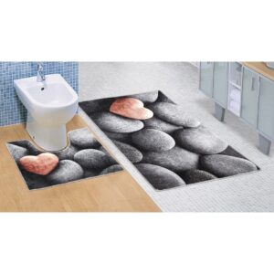 Bellatex Kúpeľňová predložka Tmavé kamene 3D