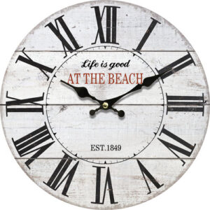 Drevené nástenné hodiny At the beach