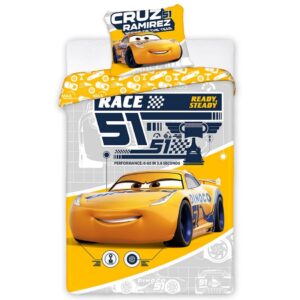Tiptrade Detské bavlnené obliečky Cars 3 Dinoco Cruz Ramirez