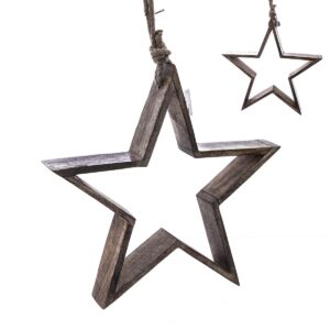 Vianočná dekorácia Hviezda z mangového dreva