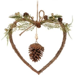 Závesná vianočná dekorácia Woody Heart